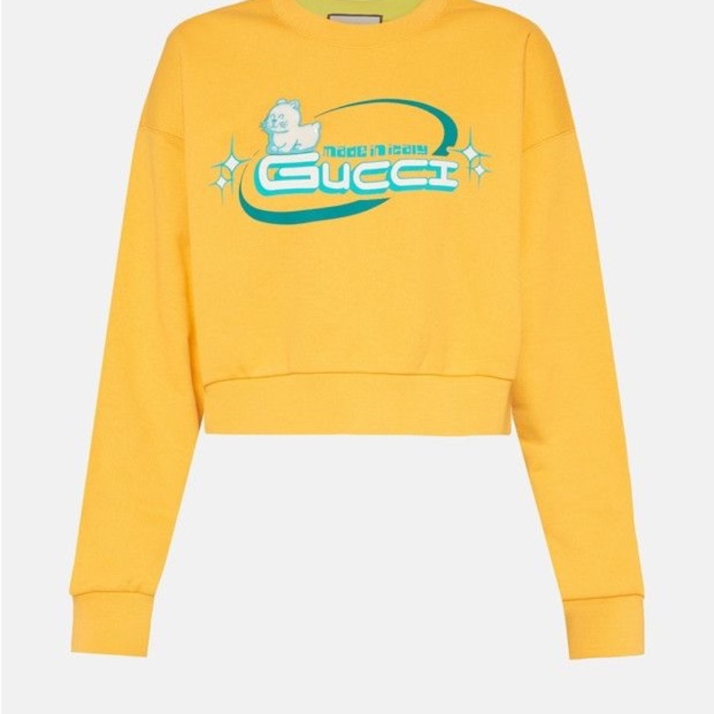 Gucci Yellow Logo Sweatshirt